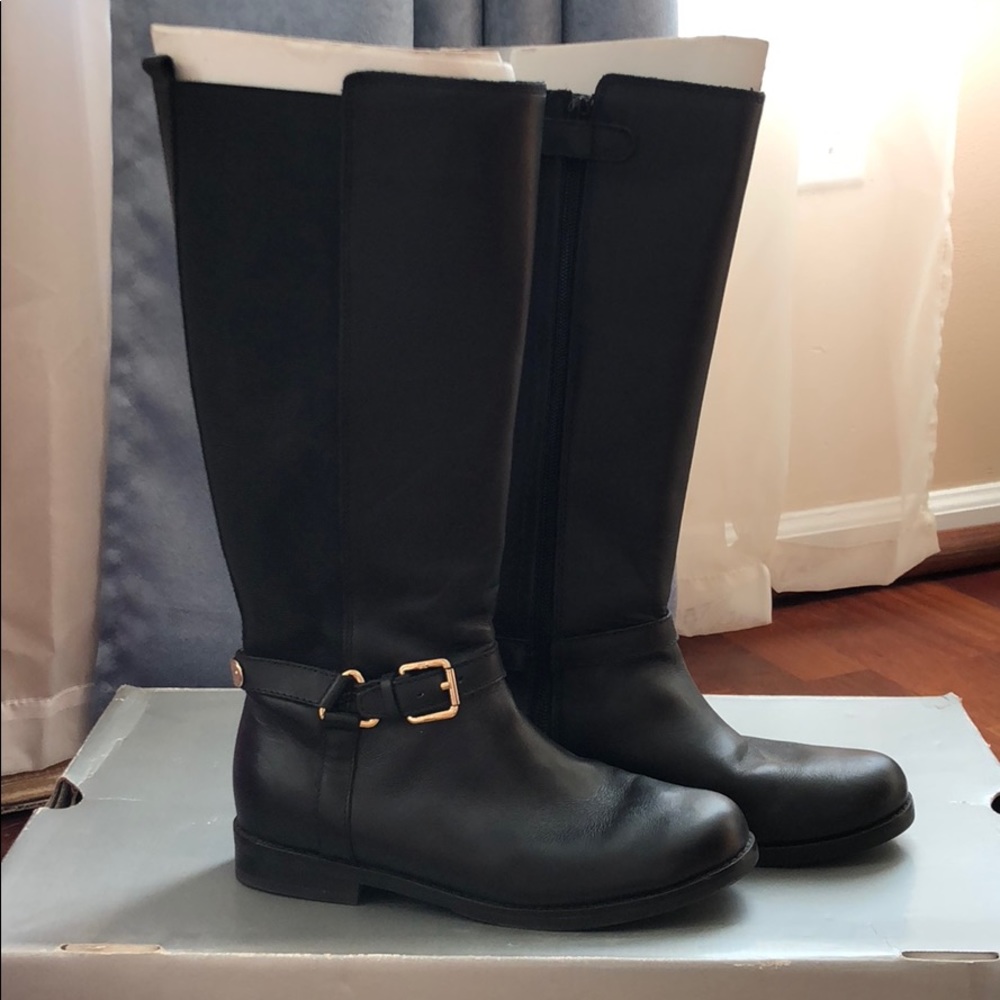 Ralph Lauren black leather boots